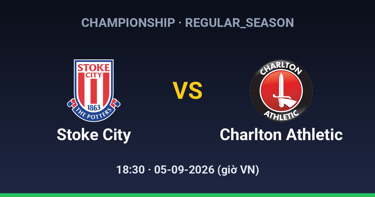 Stoke City FC vs Charlton Athletic FC